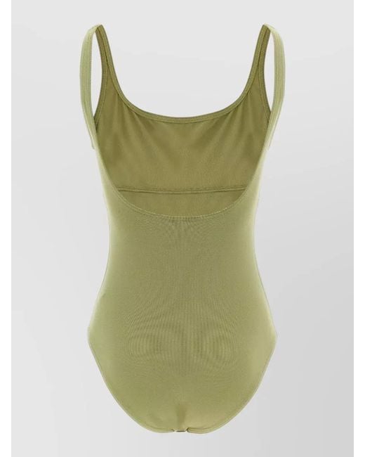 Eres Green Asia Ribbed Scoop Neck Swimsuit