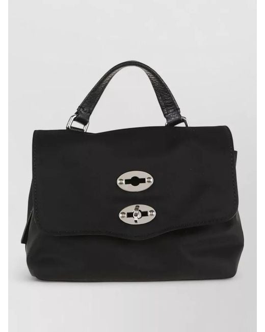 Zanellato Black Tokyo Baby Rimmed Shoulder Bag Handle