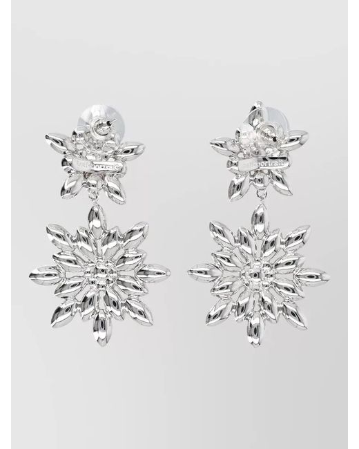 Self-Portrait Multicolor Crystal Floral Drop Earrings Pendant Design