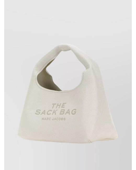 Marc Jacobs White The Mini Sack Leather Mini Bag