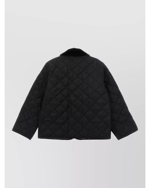 Burberry Black Milo Quilted Nylon Jacket Front Pockets