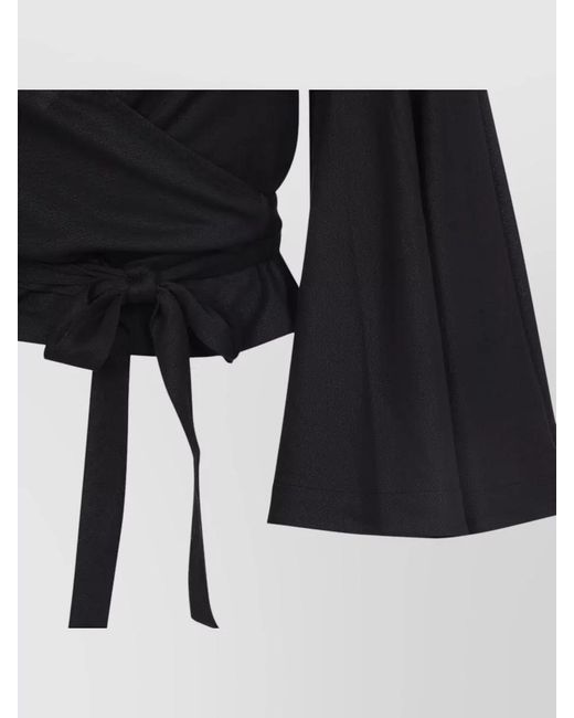 Jacquemus Black Le Cache Coeur Ventadou Wrap Top