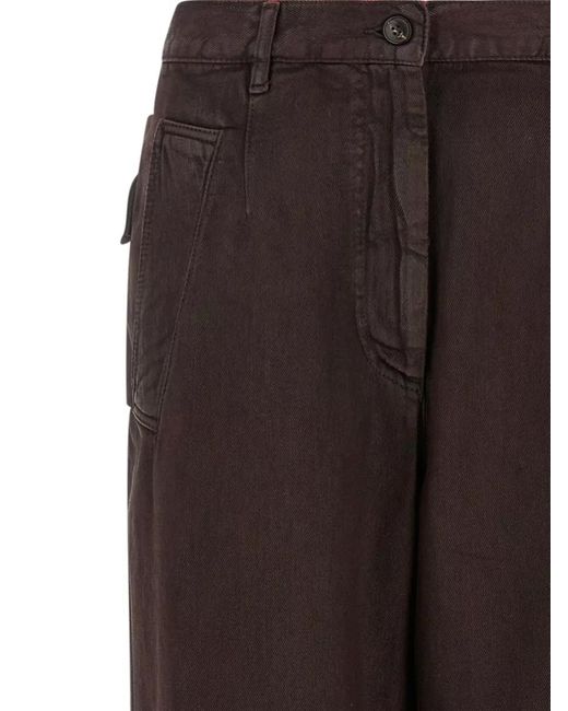 Dries Van Noten Brown Cotton Straight-Leg Jeans