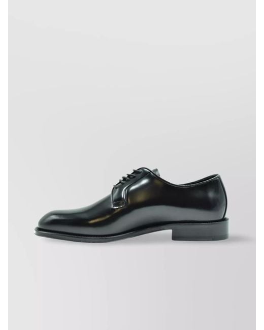 DSquared² Black Leather Derby Shoes for men