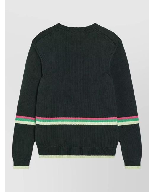 J.W. Anderson Black Striped Crew Neck Jumper