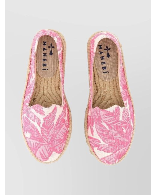 Manebí Pink Cotton Espadrilles