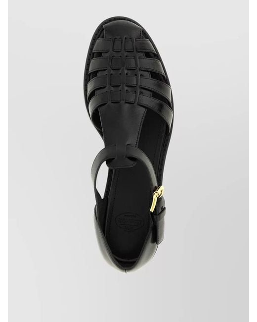 Church's Black Leather Kelsey Sandals