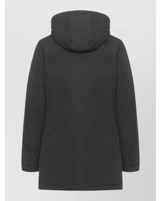 Woolrich Black Hooded Parka for men