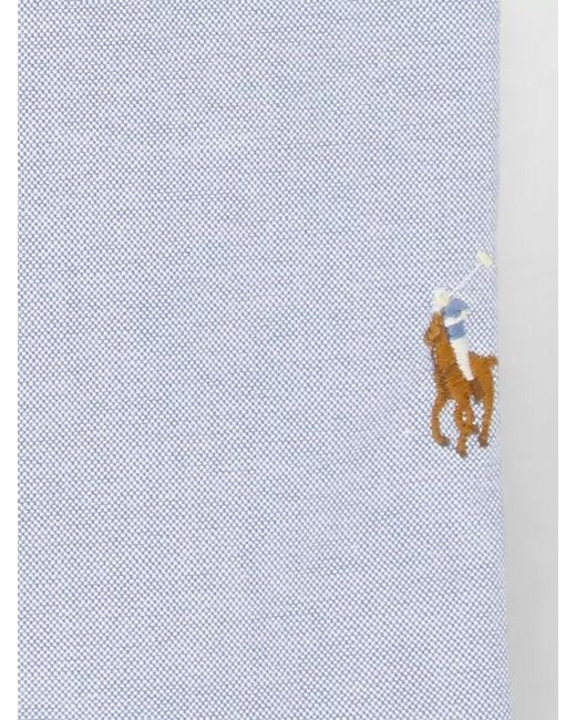Ralph Lauren Blue Cotton Button-Down Shirt for men