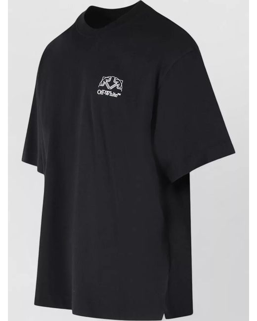 Off-White c/o Virgil Abloh Black Offline Half Arrow Graphic Cotton T Shirt for men