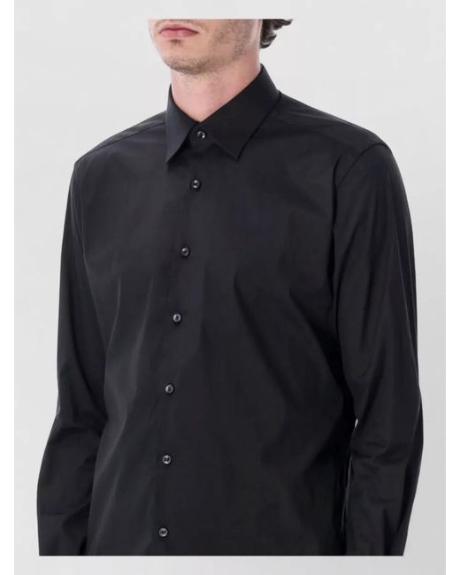 Xacus Blue Tailor Fit Stretch Cotton Long Sleeve Shirt for men
