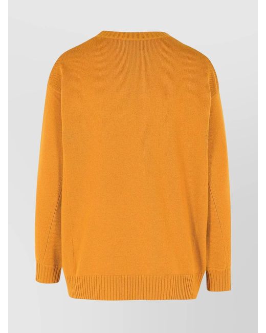 Max Mara Orange Cashmere Wool Sweatshirt