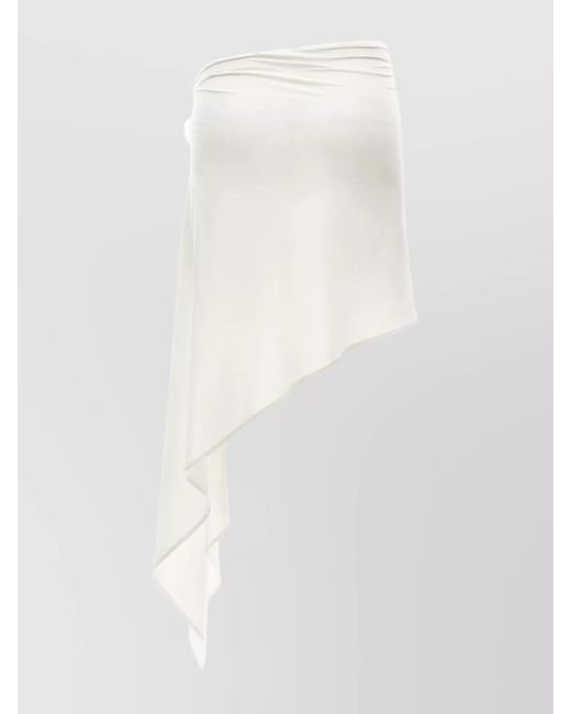Magda Butrym White Asymmetric Mini Skirt