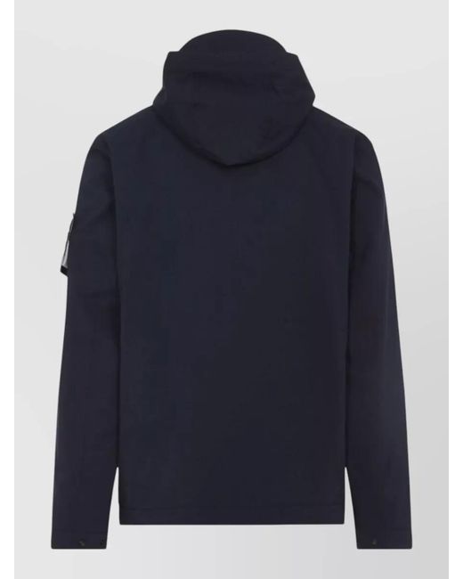 Stone Island Blue Hooded Puffer Jacket for men