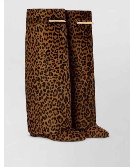 Givenchy Brown Leopard-Print Ankle Boots
