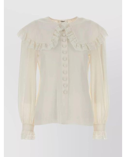 Chloé White Silk Shirt