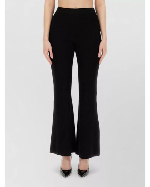 Michael Kors Black Flared Knitted Trousers