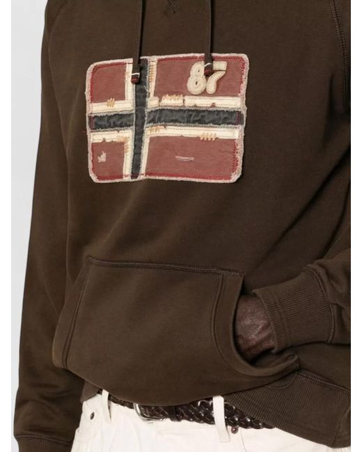 Napapijri Brown Sweatshirt for men