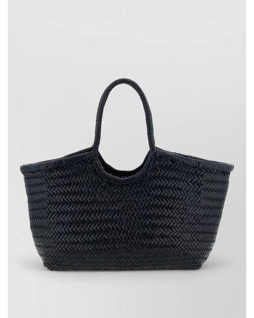 Dragon Diffusion Black Nantucket Big Leather Beach Bag