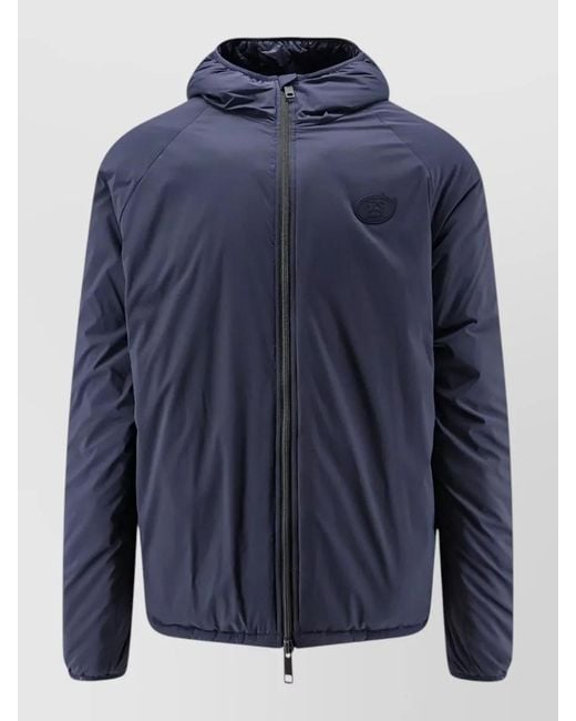 Burberry Blue Quilted Hooded Puffer Coat for men