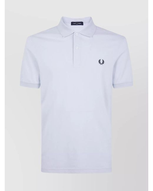 Fred Perry Blue Cotton Polo Shirt for men