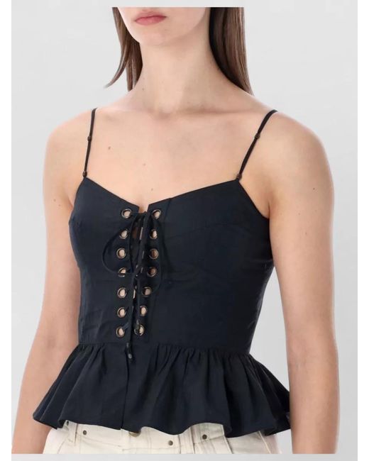 Isabel Marant Blue Marant Étoile Dolma Peplum Top