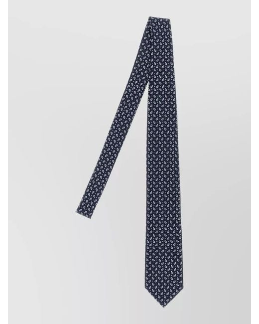Brioni Blue Silk Paisley Tie for men