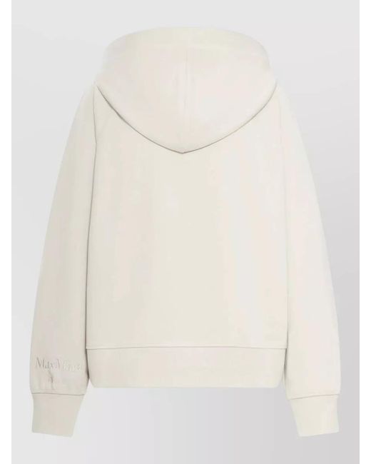 Max Mara Natural Cotton Blend Zip-Up Hoodie