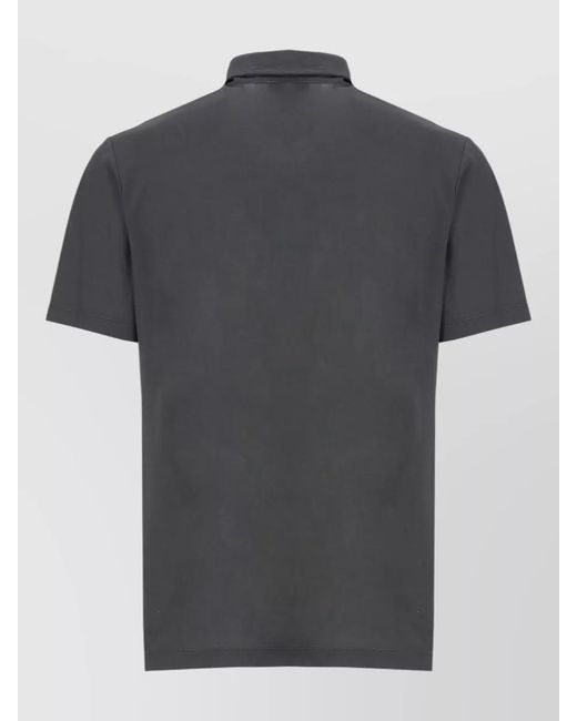 Zanone Black Short-Sleeve Polo Shirt for men