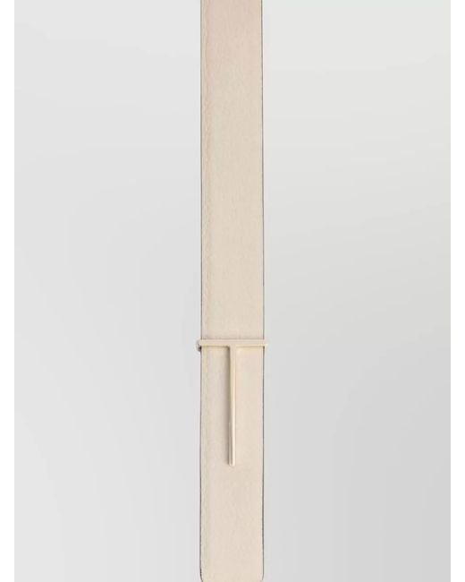 Tom Ford Gray Grain Spazzolato Leather Slim T Belt
