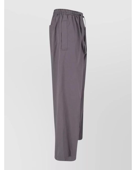 Lemaire Purple Tailored Pants Side Pockets Button Detail for men
