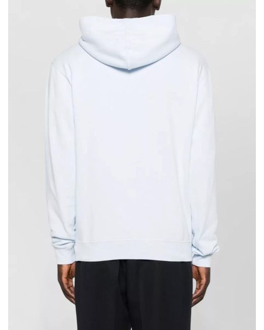 Jacquemus White Cotton Logo Patch Hoodie for men