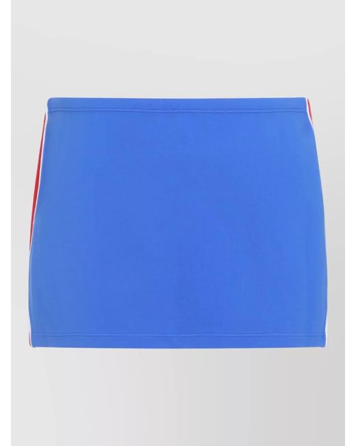 Miu Miu Blue Stretch Nylon Mini Skirt