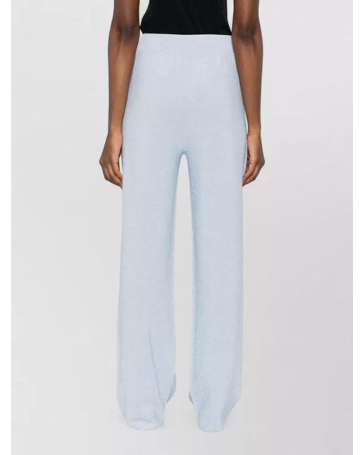 Fabiana Filippi Blue Wide Leg Glitter Knit Trousers