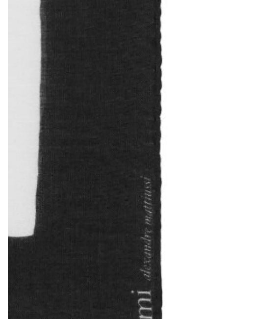 AMI Black Printed Ami De Coeur Square Scarf Border