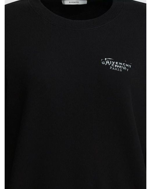 Givenchy Black Printed Cotton Sweatshirt
