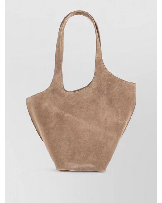 The Attico Natural Medium Suede Leather Shoulder Bag