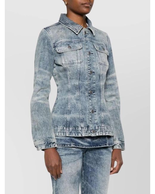 DIESEL Blue Fitted Jacket