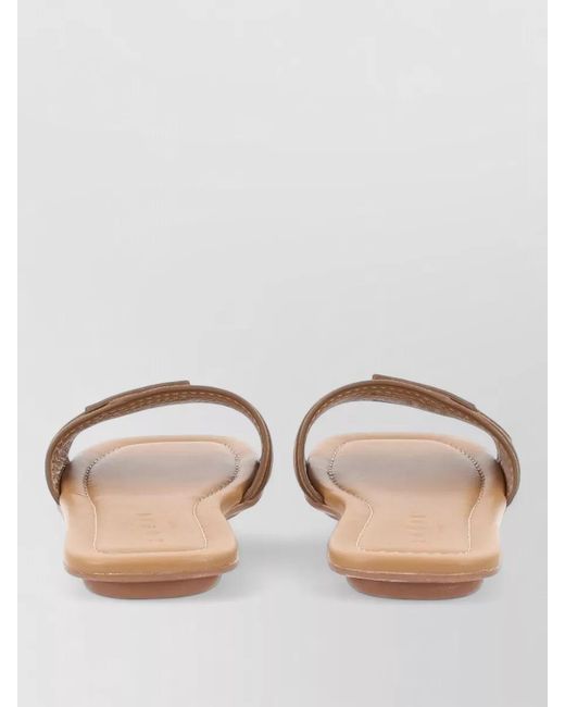Hogan Natural Leather Flat Sandals