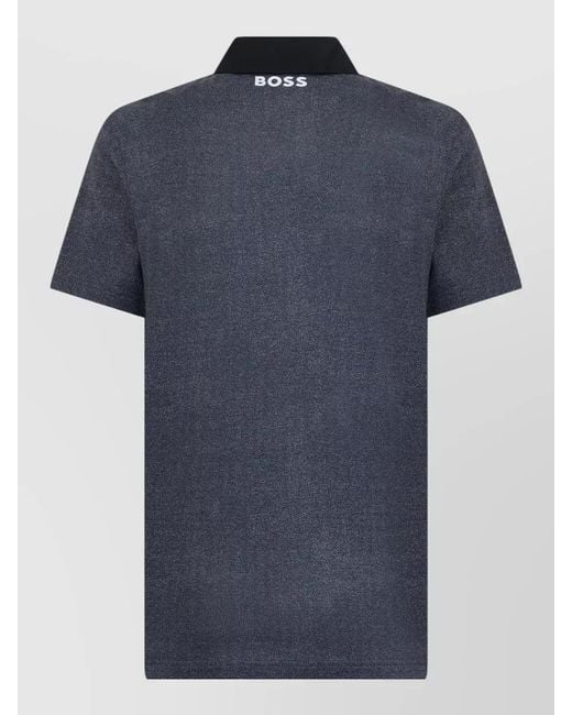 Boss Blue Short Sleeve Polo Shirt for men