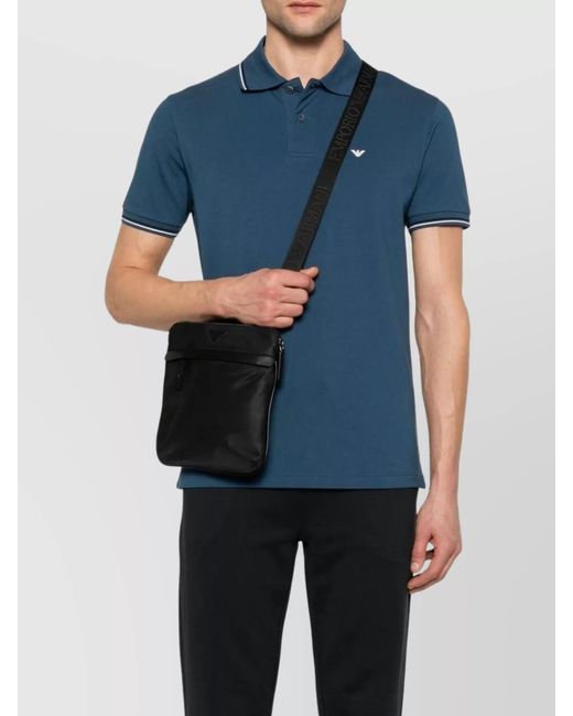 Emporio Armani Black Nylon Crossbody Bag for men