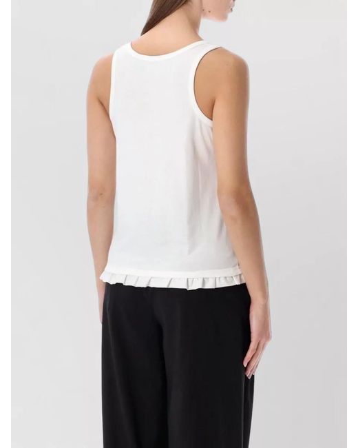 ROTATE BIRGER CHRISTENSEN White Organic Cotton Logo Tank Top