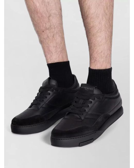 Givenchy Black Leather Low-Top Sneakers for men