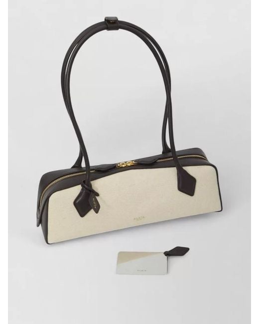 Alaïa Natural Le Teckel Medium Canvas Clutch Bag