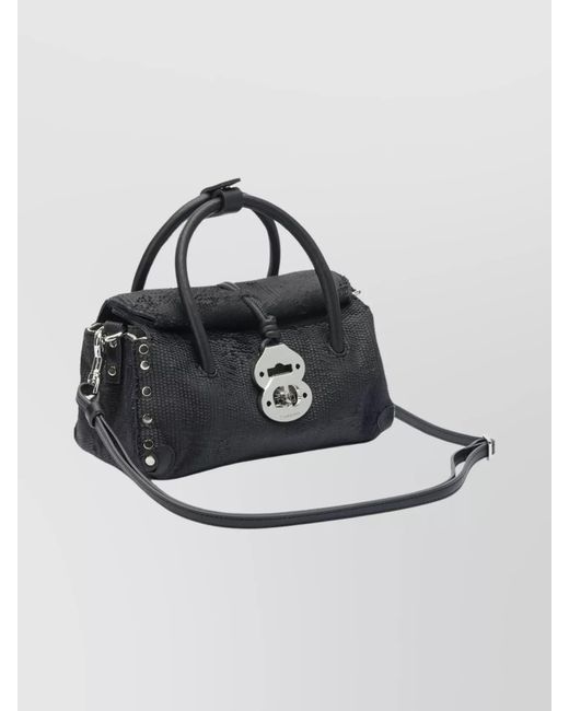 Zanellato Black Leather Shoulder Bag
