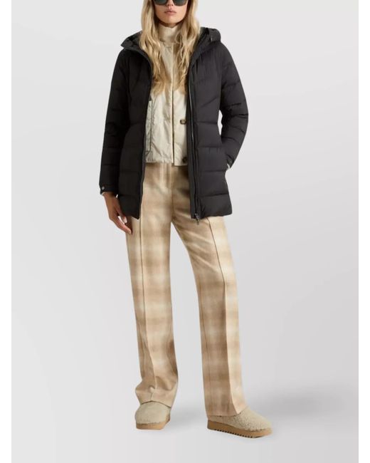Woolrich Black Down Hooded Puffer Jacket