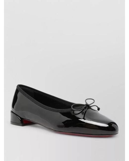 Christian Louboutin Black Patent Leather Ballet Flats