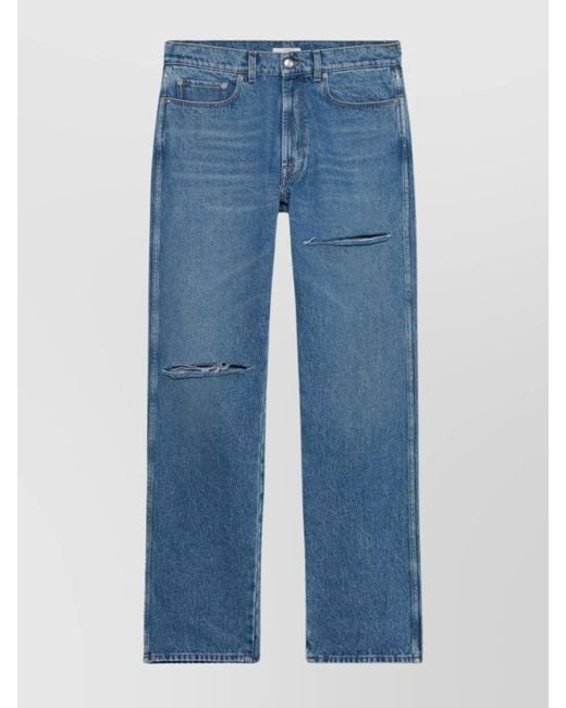 1989 STUDIO Blue Denim Straight-Leg Trousers for men