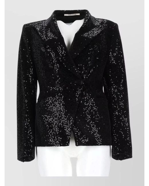 Tagliatore Black Sequined Blazer