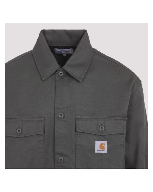 Carhartt Gray Cotton Long-Sleeve Shirt Jacket for men